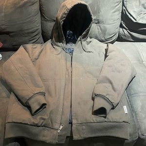 Men’s Large Wolverine Canvas Insulated Jacket with Hood